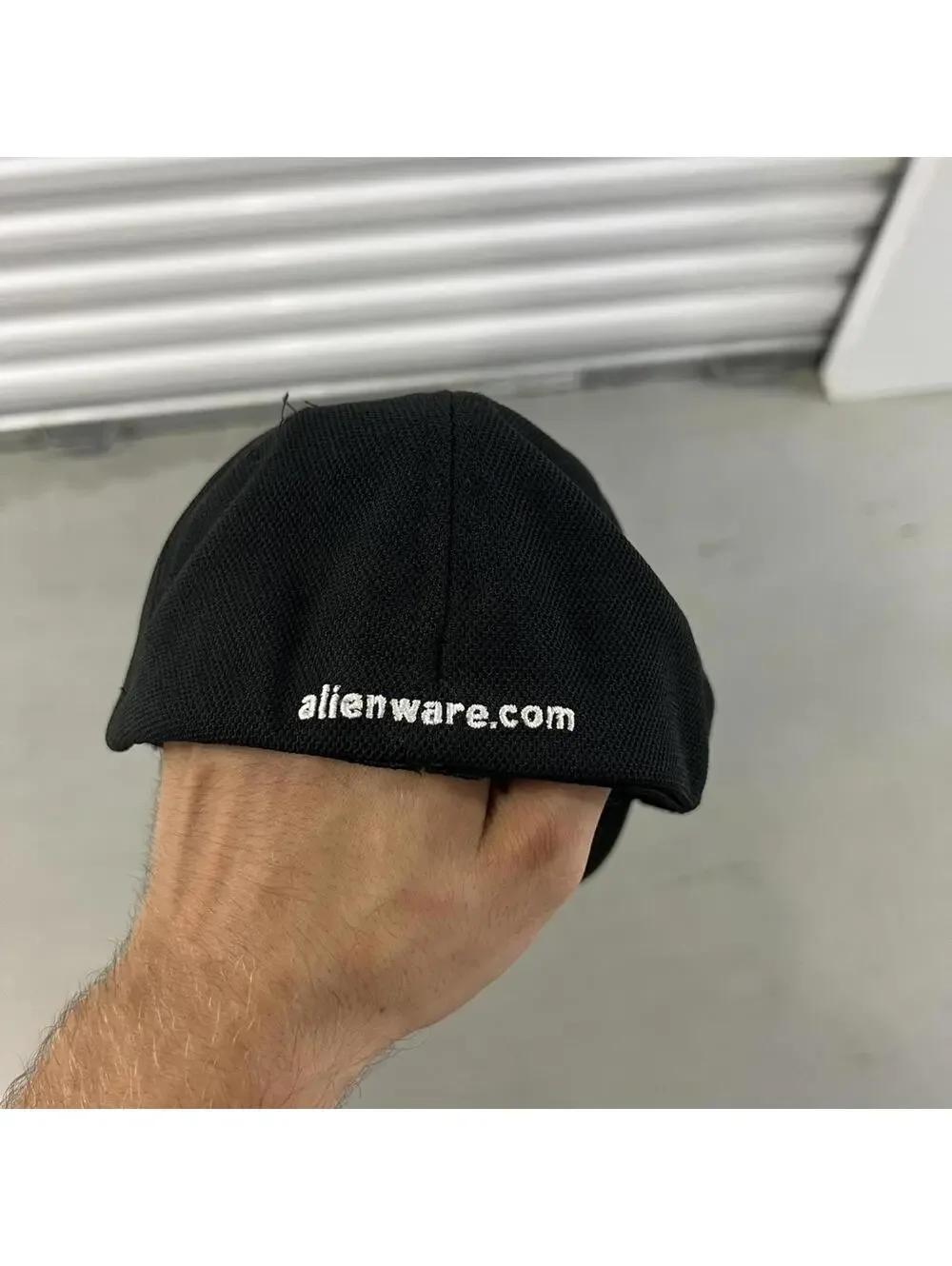 vintage alienware black tech computer fitted video game hat